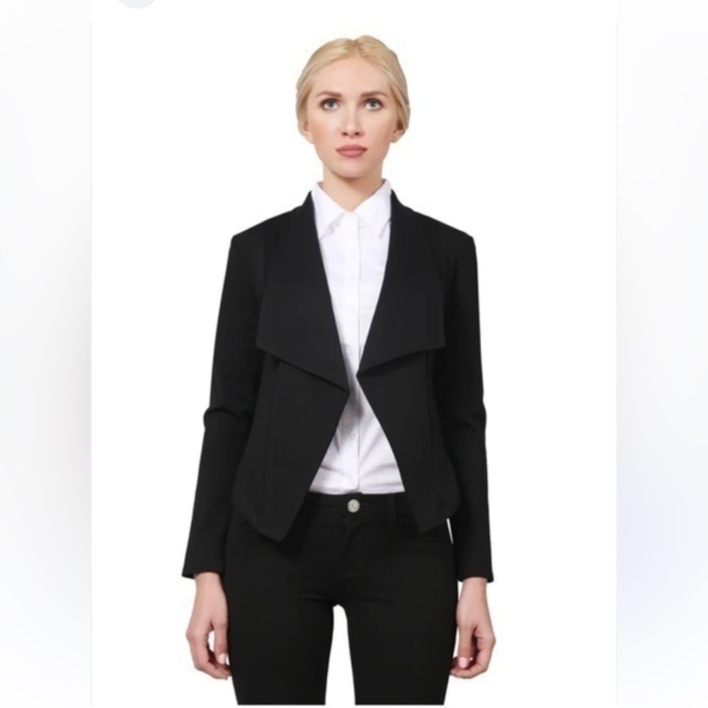 Tango | Vanguard Black Fitted Lined Cotton Blend Blazer